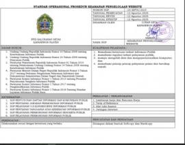 Standar Prosedur Operasi (SOP) Uji Konsekuensi